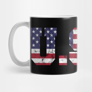 USA flag letters Mug